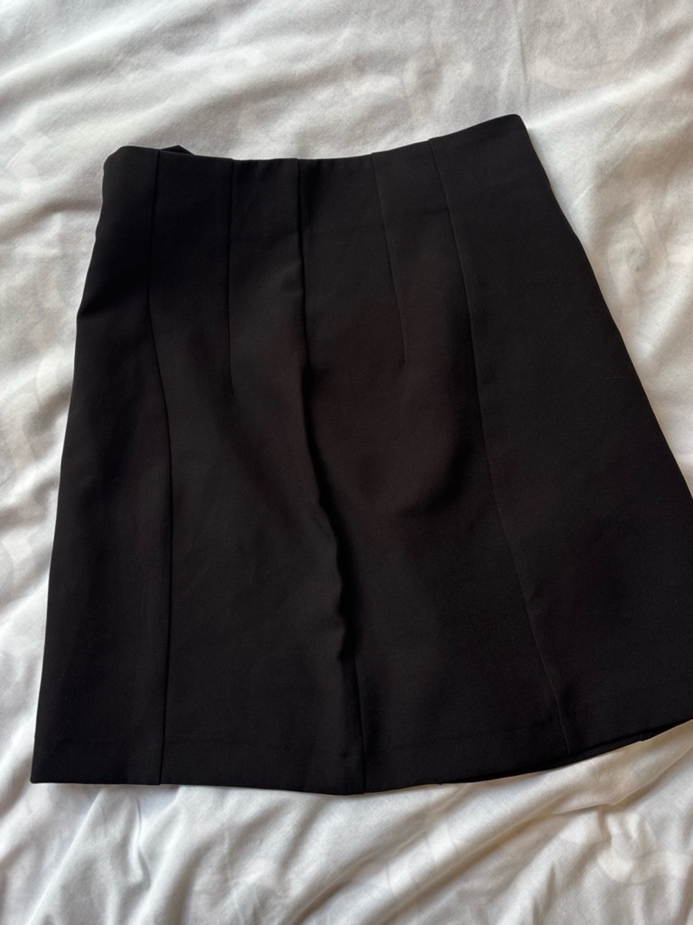 Miss Selfridge Black Mini Skirt with Panel Seams